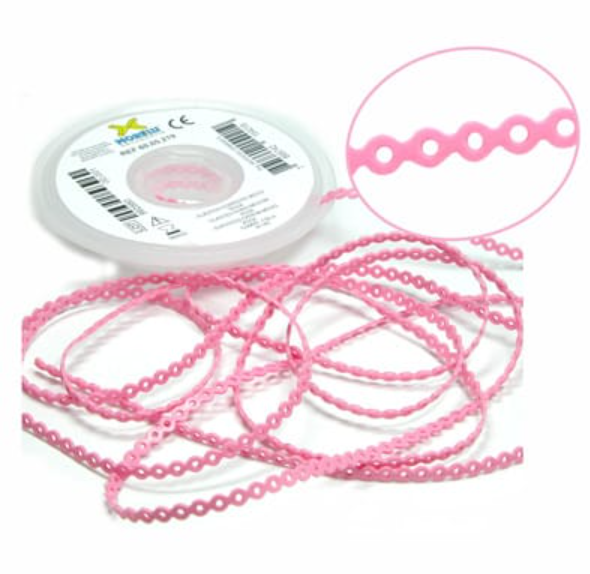 Elastic Chain Short/Medium/Long Colorate- Baby Blue/ Baby Rose/ Red - rola 1,5m