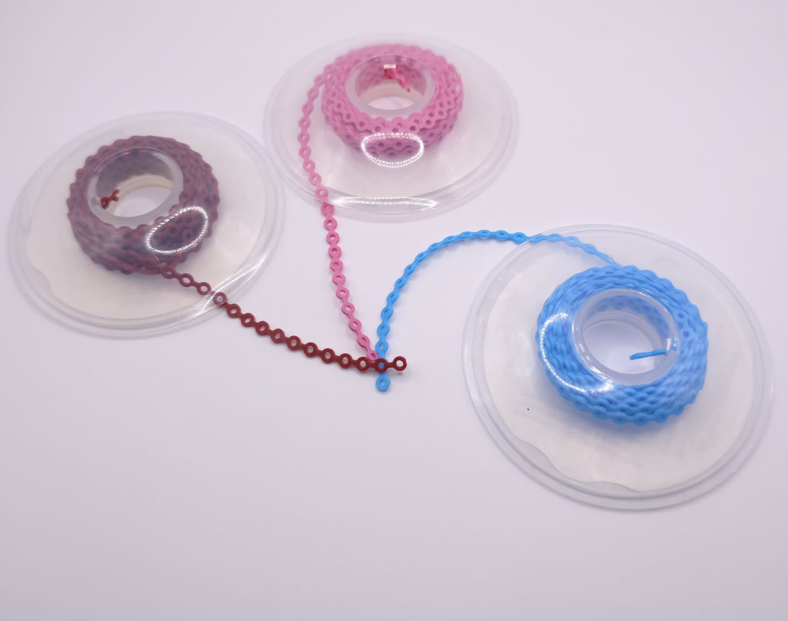 Elastic Chain Short/Medium/Long Colorate- Baby Blue/ Baby Rose/ Red - rola 1,5m
