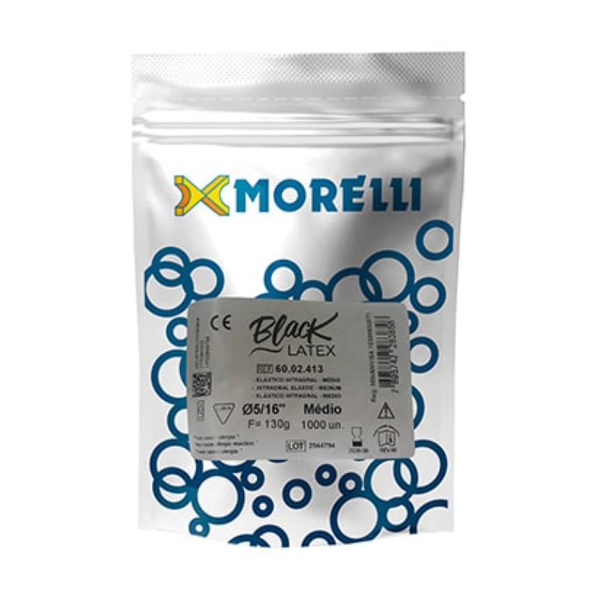 Intraoral Elastic Black Antimicrobial Medium 1/4", 1/8", 3/16", 5/16"