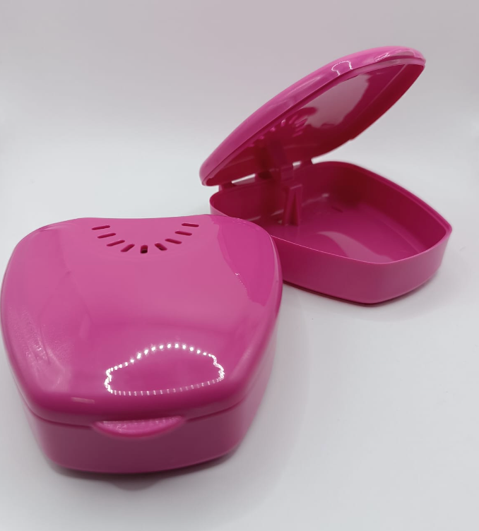 Cutie de aparat dentar mobil sau gutieră MORELLI - Magenta Rose